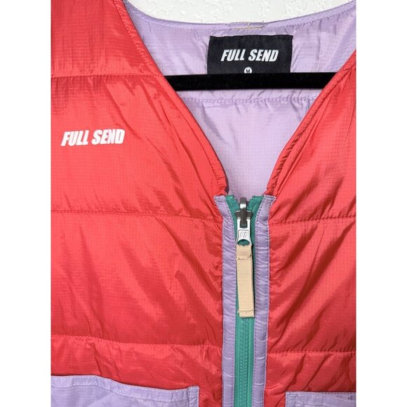 NELK BOYS VEST FULL SEND REVERSIBLE TECHNICAL POUCH POCKET COLOR BLOCK Medium E - Picture 2 of 6